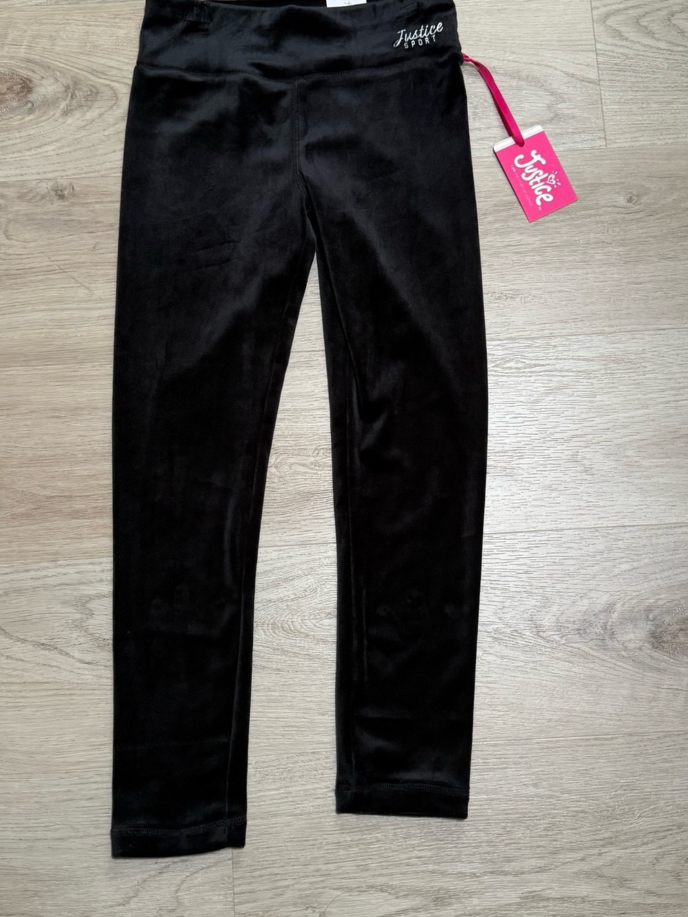Justice Black Girls' Velour Leggings
